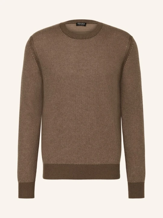 Zdjęcie produktu Zegna Sweter Z Kaszmiru braun brązowy