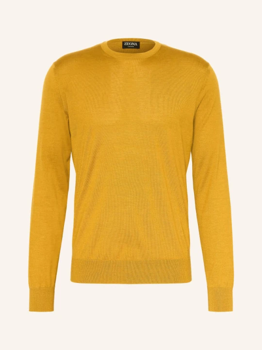 Zdjęcie produktu Zegna Sweter Z Kaszmiru I Jedwabiu gelb CIEMNOŻÓŁTY