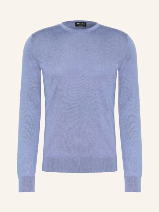 Zdjęcie produktu Zegna Sweter Z Kaszmiru Z Dodatkiem Jedwabiu blau NIEBIESKI