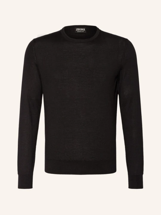 Zdjęcie produktu Zegna Sweter Z Kaszmiru Z Dodatkiem Jedwabiu schwarz CZARNY