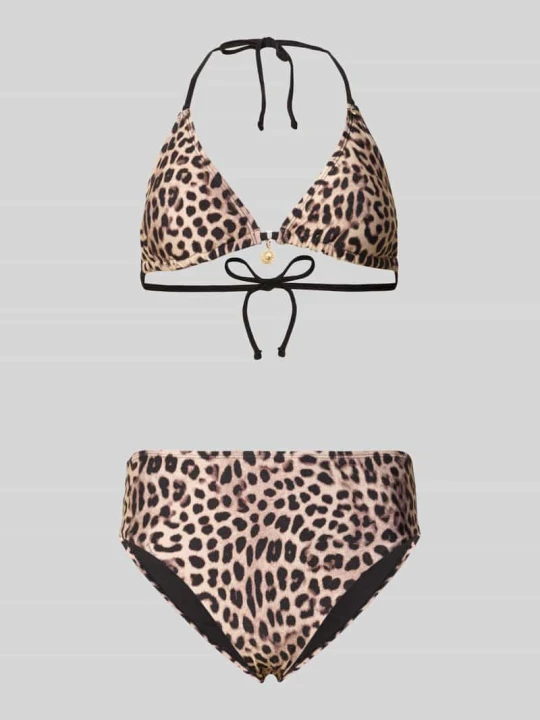 Zdjęcie produktu zestaw bikini o kroju slim fit z zawieszką z motywem model 'Liz' Shiwi Beżowy