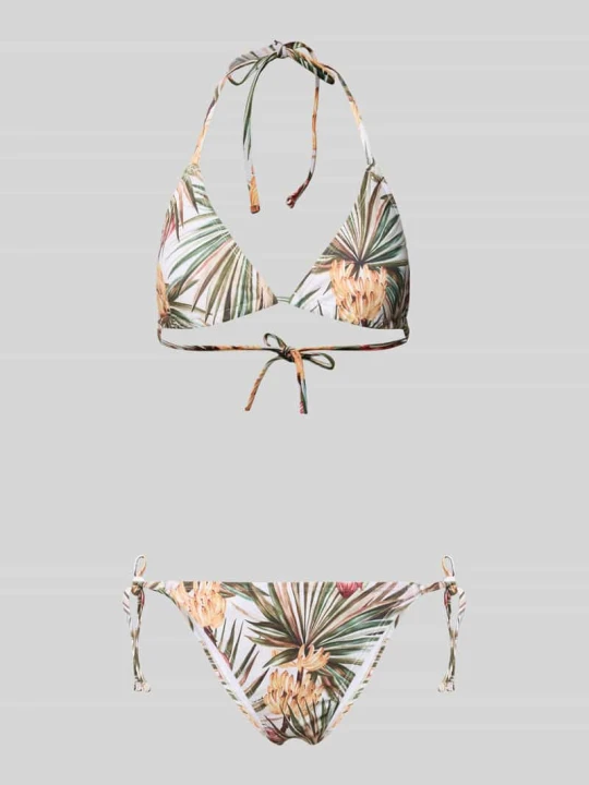 Zdjęcie produktu Zestaw bikini we wzór na całej powierzchni model 'LIZ' Shiwi Zielony