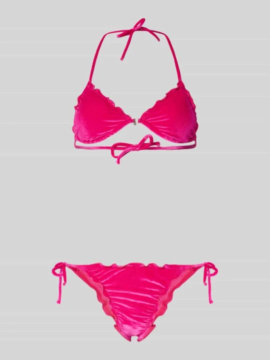 Zdjęcie produktu Zestaw bikini z dodatkiem streczu model 'CIROLUMA' Banana Moon Mocnoróżowy