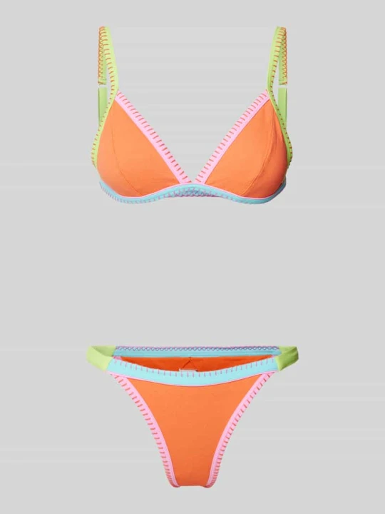 Zdjęcie produktu Zestaw bikini z fakturowanym wzorem model ‘TANEOFIABA SANTACOLOR’ Banana Moon Pomarańczowy