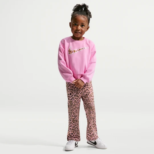 Zdjęcie produktu Zestaw bluza i legginsy z nadrukiem dla maluchów Nike - Różowy