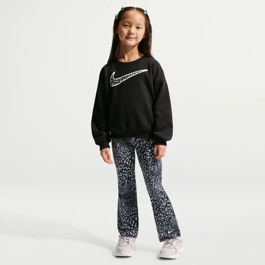 Zdjęcie produktu Zestaw bluza i legginsy z nadrukiem dla małych dzieci Nike - Czerń