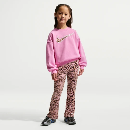 Zdjęcie produktu Zestaw bluza i legginsy z nadrukiem dla małych dzieci Nike - Różowy