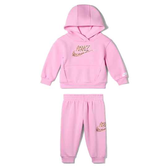 Zdjęcie produktu Zestaw bluza z kapturem i joggery dla niemowląt (12–24 M) Nike - Różowy