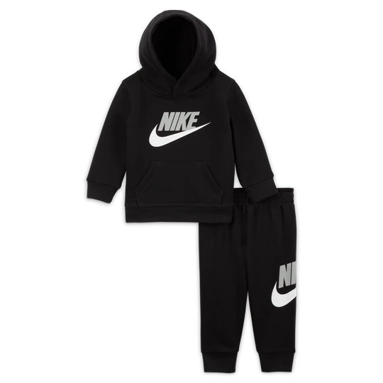 Zdjęcie produktu Zestaw bluza z kapturem i spodnie dla niemowląt (12–24 M) Nike Club Fleece - Czerń