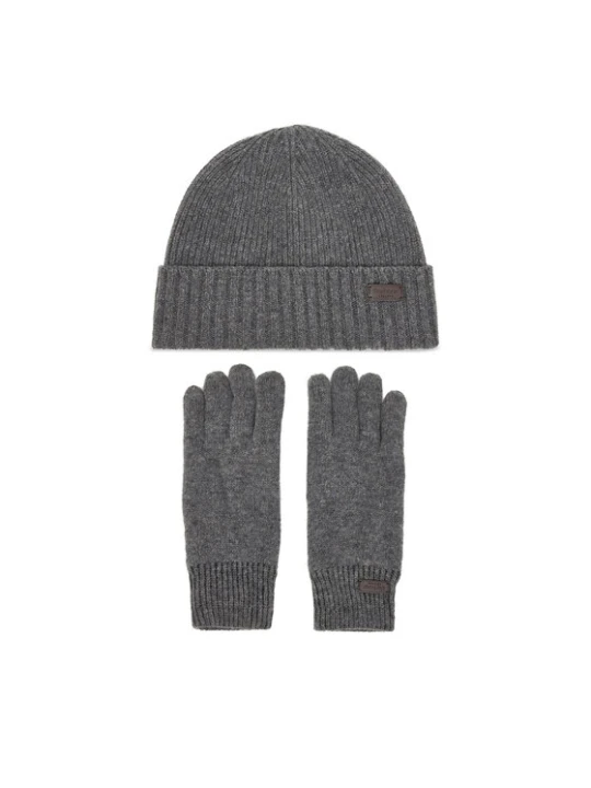 Zdjęcie produktu Zestaw czapka i rękawiczki Barbour Carlton MGS0091GY15 Szary