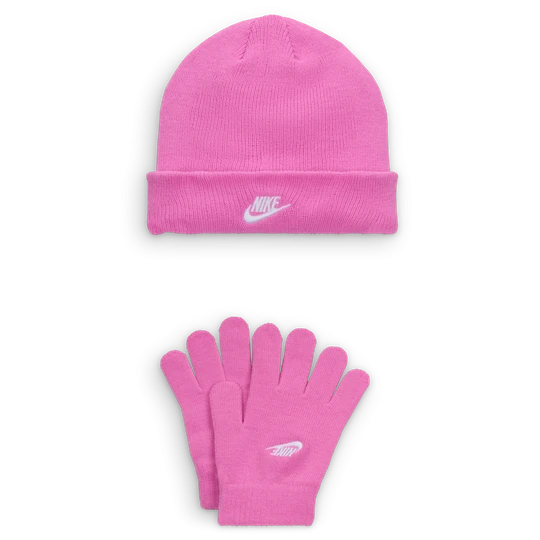 Zdjęcie produktu Zestaw czapka i rękawiczki dla małych dzieci Club Nike - Różowy