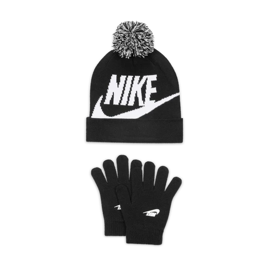 Zdjęcie produktu Zestaw czapka i rękawiczki dla małych dzieci Nike - Czerń