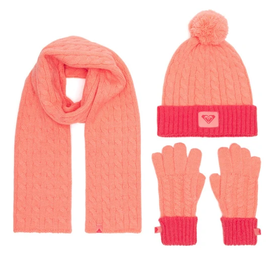 Zdjęcie produktu Zestaw czapka, szalik i rękawiczki Roxy RX-KF-001-AW24 Pomarańczowy