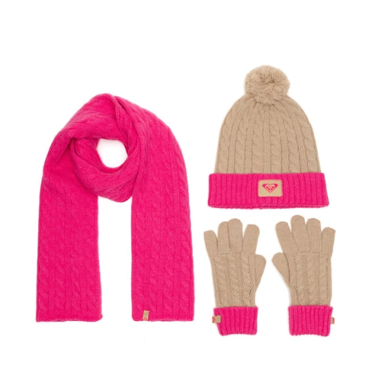 Zdjęcie produktu Zestaw czapka, szalik i rękawiczki Roxy RX-KF-001-AW24 Różowy