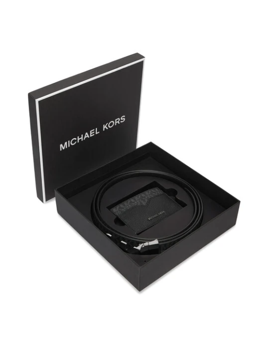 Zdjęcie produktu Zestaw etui na karty i pasek MICHAEL Michael Kors 39F6LHDY3L Czarny