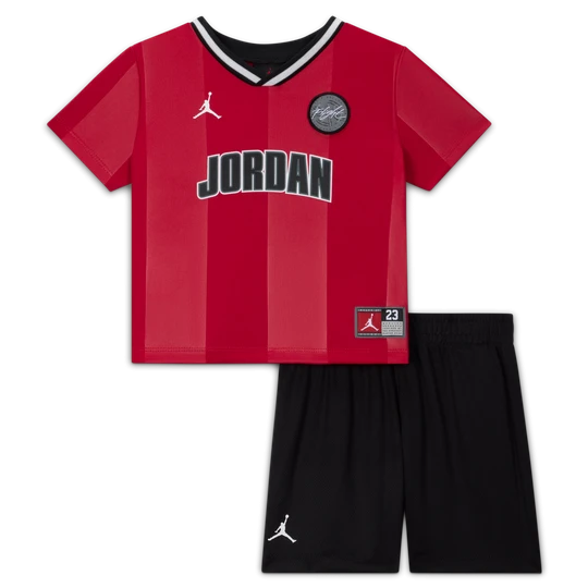 Zdjęcie produktu Zestaw koszulka sportowa i spodenki z siateczki dla niemowląt Jordan - Czerń