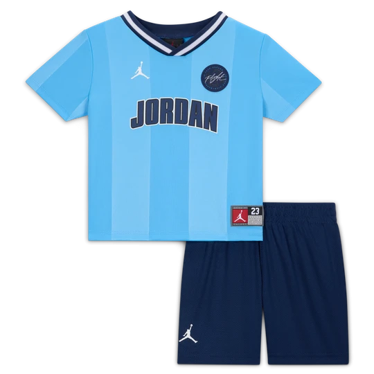 Zdjęcie produktu Zestaw koszulka sportowa i spodenki z siateczki dla niemowląt Jordan - Niebieski