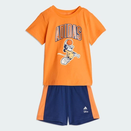 Zdjęcie produktu ZESTAW KOSZULKI I SZORTÓW ADIDAS DISNEY MYSZKA MICKEY pomarańczowy