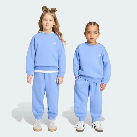 Zdjęcie produktu Zestaw Loose Crew Jogger Adidas Blue Fusion