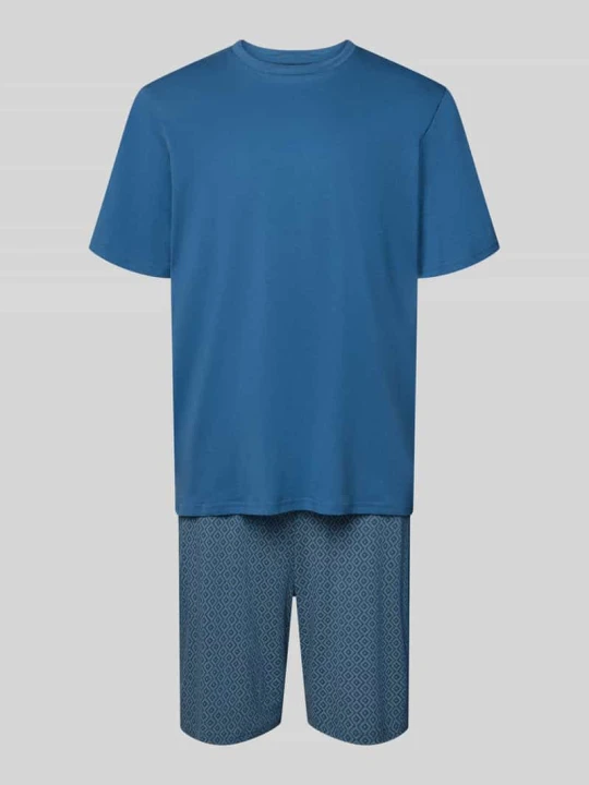 Zdjęcie produktu Zestaw piżamowy w kroju regular fit w krótkim rękawie Model 'Casual' Schiesser Granatowy