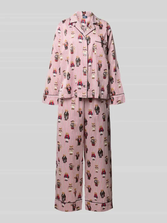 Zdjęcie produktu zestaw piżamy o kroju regular fit z nadrukiem polo bear Polo Ralph Lauren Czerwony