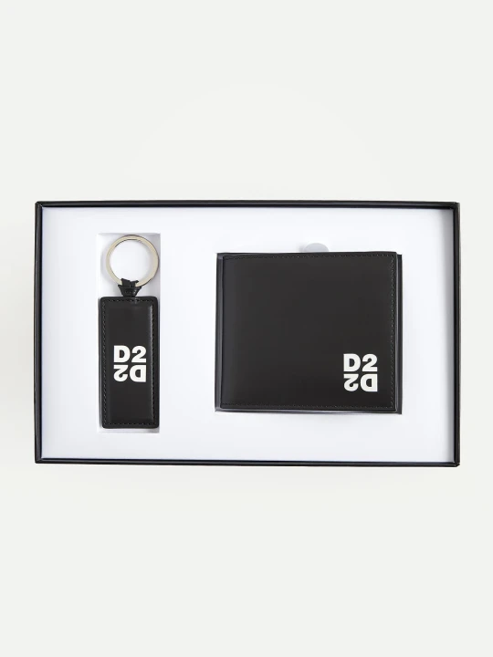 Zdjęcie produktu Zestaw portfel + brelok męskie skórzane DSQUARED2