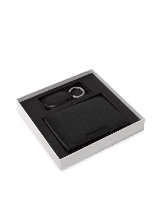 Zdjęcie produktu Zestaw portfel i brelok Emporio Armani Y4R222 Y068E 80001 Czarny