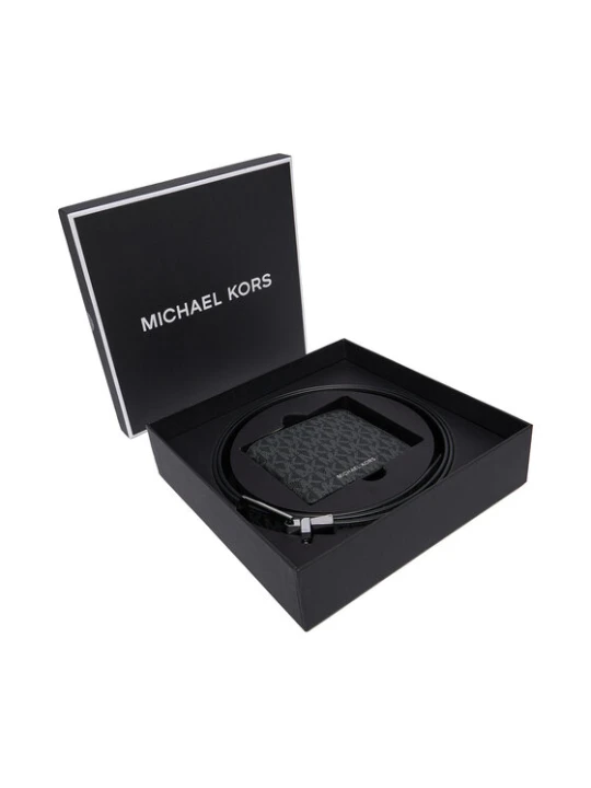 Zdjęcie produktu Zestaw portfel i pasek MICHAEL Michael Kors 39S4LBLN4B Czarny