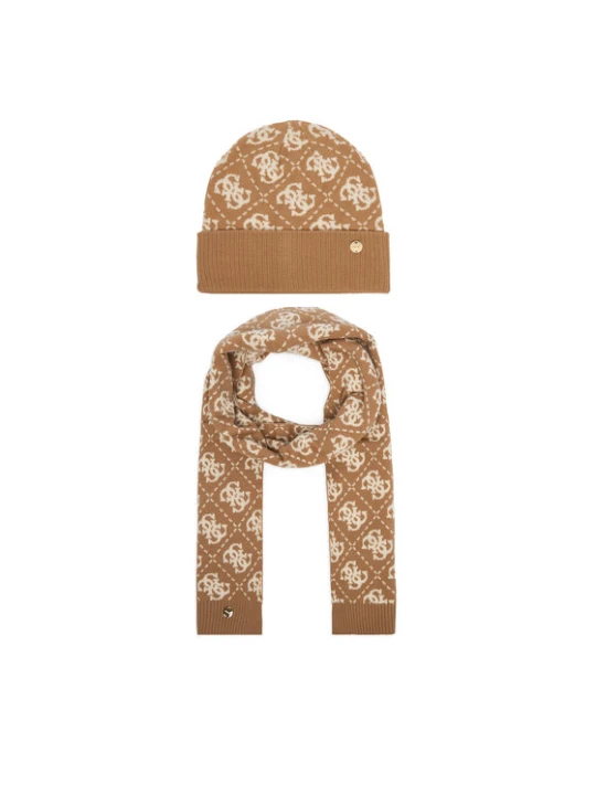 Zdjęcie produktu Zestaw szalik i czapka Guess GFBOX WP6401 Beżowy