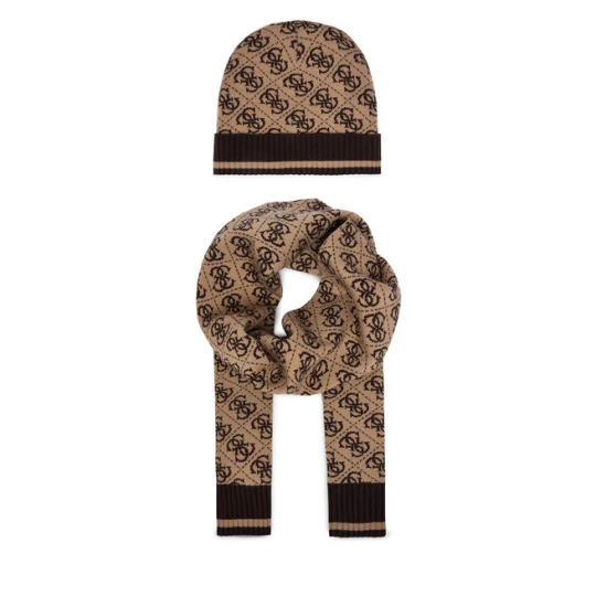 Zdjęcie produktu Zestaw Szalik i Czapka Guess GFBOXM P6102 Beżowy