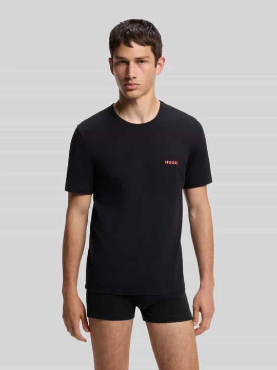 Zdjęcie produktu Zestaw t-shirtów o kroju regular fit z czystej bawełny model 'T-SHIRT RN TRIPLET P' Hugo Czerwony