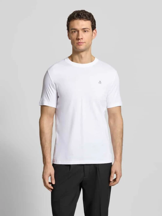 Zdjęcie produktu Zestaw t-shirtów o kroju regular fit z czystej bawełny w wielopaku: 3 szt. Marc O'Polo Biały