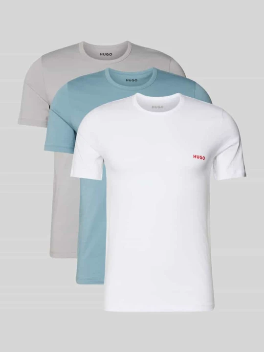 Zdjęcie produktu Zestaw t-shirtów o kroju regular fit z czystej bawełny w Zestaw 3 szt. Hugo Średnioszary