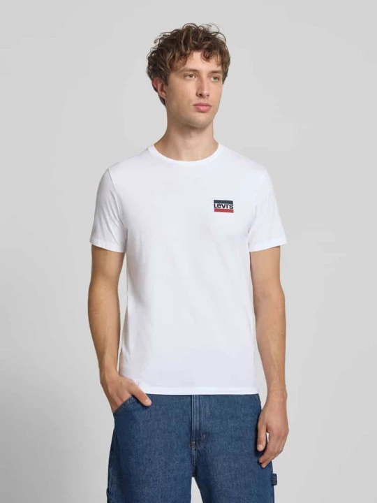 Zdjęcie produktu zestaw t-shirtów o kroju slim fit z czystej bawełny w zestawie 2 szt. Levi's Czarny
