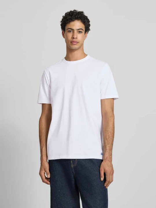 Zdjęcie produktu Zestaw T-shirtów z bawełnianej mieszanki krój regular fit model 'NAOLO' w 2‑pakiecie Hugo Biały