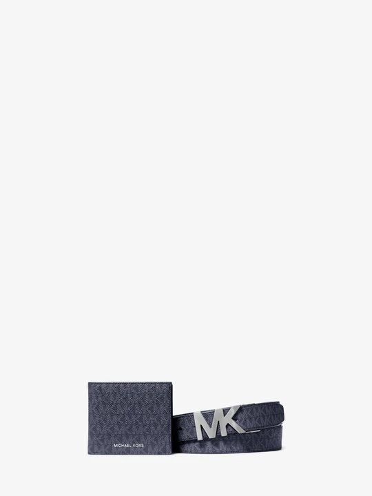 Zdjęcie produktu Zestaw upominkowy z portfelem i dwustronnym paskiem z charakterystycznym logo Michael Kors