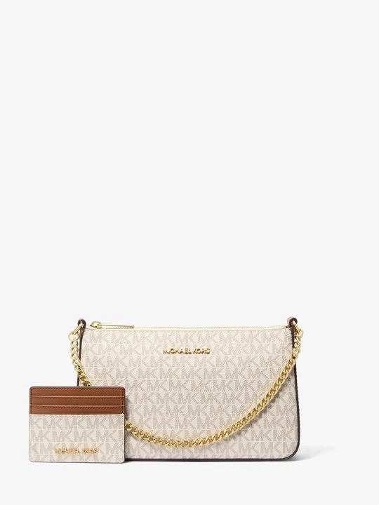 Zdjęcie produktu Zestaw upominkowy ze średnią torebką z logo i etui na karty Michael Kors