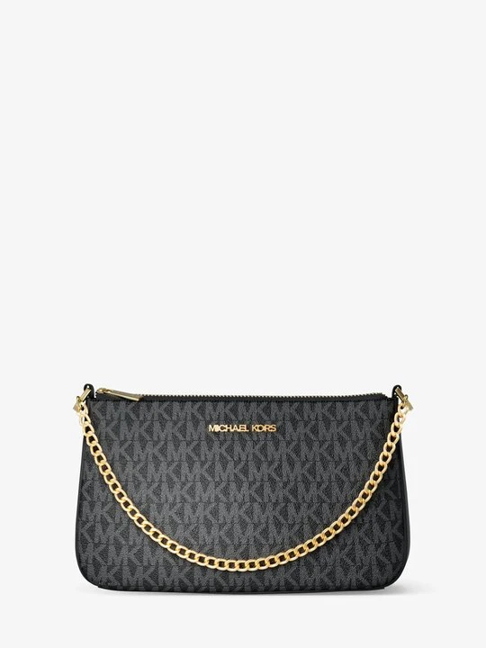 Zdjęcie produktu Zestaw upominkowy ze średnią torebką z logo i etui na karty Michael Kors CZARNY (Czarny)