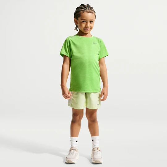 Zdjęcie produktu Zestaw z koszulką i spodenkami dla małych dzieci Nike Dri-FIT Miler - Zieleń