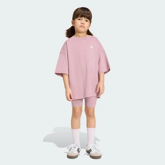 Zdjęcie produktu Zestaw z koszulką i szortami do jazdy na rowerze Cycling Shorts Tee Adidas Magic Mauve