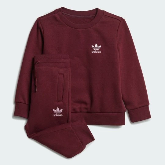 Zdjęcie produktu Zestaw z zaokrąglonym dekoltem Adicolor Adidas bordowy