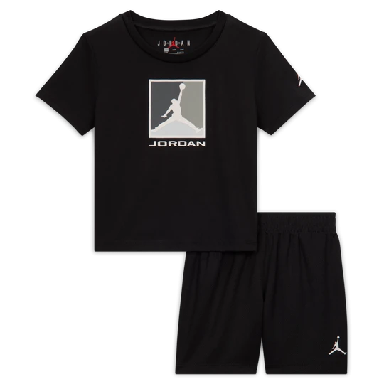 Zdjęcie produktu Zestaw ze spodenkami z siateczki dla niemowląt Jordan Baby Brooklyn Baseline - Czerń