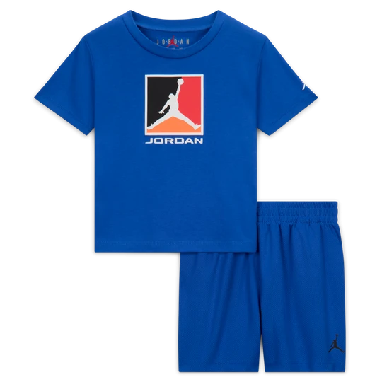 Zdjęcie produktu Zestaw ze spodenkami z siateczki dla niemowląt Jordan Baby Brooklyn Baseline - Niebieski