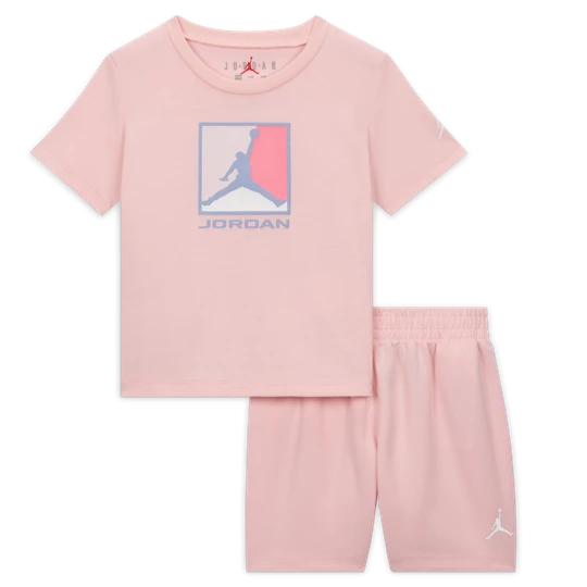 Zdjęcie produktu Zestaw ze spodenkami z siateczki dla niemowląt Jordan Baby Brooklyn Baseline - Różowy
