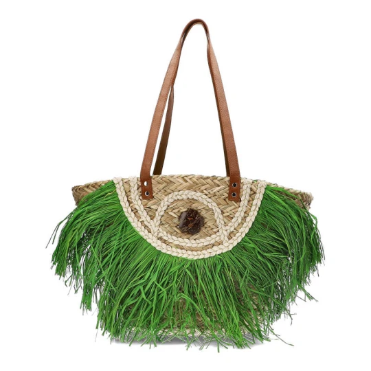 Zdjęcie produktu Zielona Torebka Damska Sca'Viola Stylowy Koszyk Boho