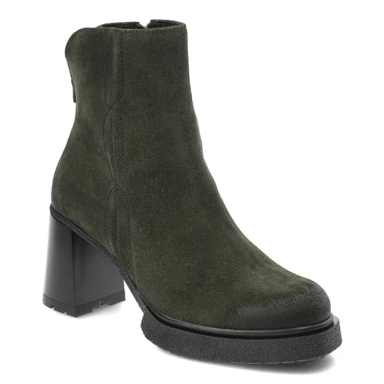 Zdjęcie produktu Zielone Botki Lemar Modne Buty Damskie