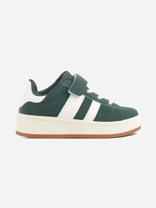 Zdjęcie produktu Zielone Buty Sportowe Sneakersy z Dwoma Paskami z Boku Noam