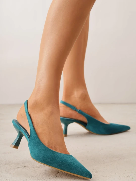 Zdjęcie produktu Zielone Czółenka Slingback VICES na Kaczuszce Anatera Niebieski