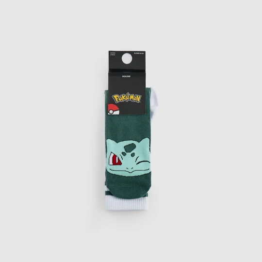 Zdjęcie produktu Zielone długie skarpetki z motywem Pokémon 2-pak House