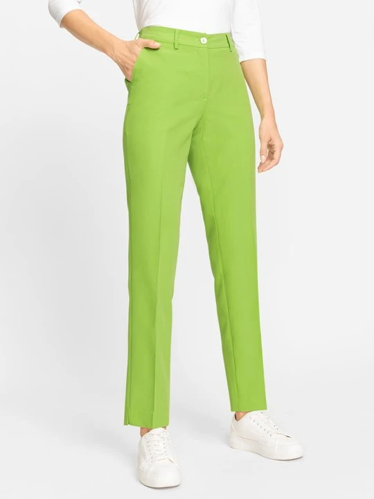 Zdjęcie produktu Zielone eleganckie spodnie damskie Lisa - Green Zone Olsen
